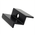 [RDY] Abrazadera terminal H40 L50 aluminio lacado negro para módulos fotovoltaicos PV-03-79 (1)