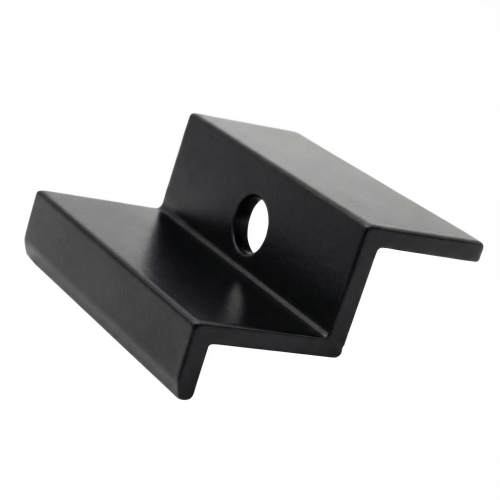 [RDY] Abrazadera terminal H40 L50 aluminio lacado negro para módulos fotovoltaicos PV-03-79 (1)