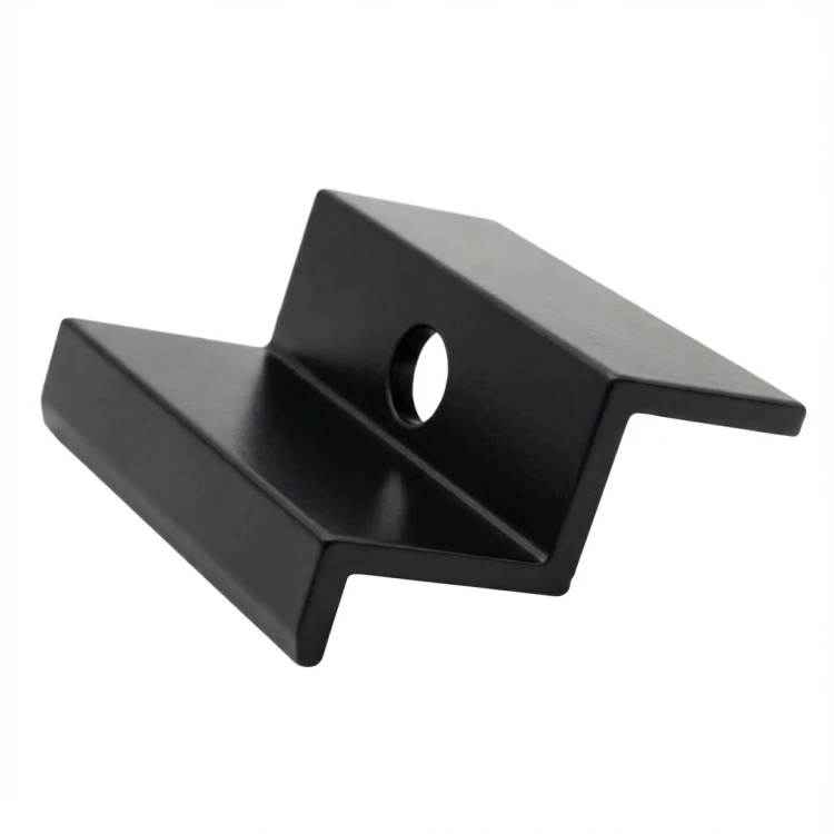 [RDY] Abrazadera terminal H40 L50 aluminio lacado negro para módulos fotovoltaicos PV-03-79 (1)