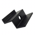 [RDY] Abrazadera terminal H40 L50 aluminio lacado negro para módulos fotovoltaicos PV-03-79 (3)