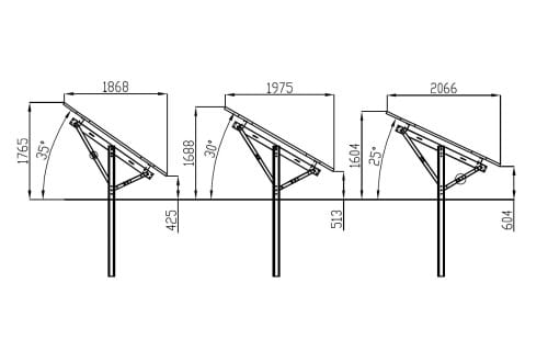 Estructura de suelo fotovoltaica Strong 8 paneles - Sistema de montaje T1V GPV-T1V-S8 (2)