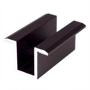 Pinza intermedia H24 aluminio 6060 agujero M8 Anodizado