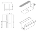 Pinza intermedia H24 aluminio 6060 agujero M8 Anodizado PV-04-02 (2)