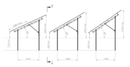 Kit Solar N2V Light - estructura fotovoltaica de suelo para 12 paneles GPV-N2V-L12 (4)