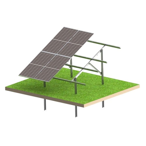 Kit Solar N2V Light – estructura fotovoltaica de suelo para 8 paneles GPV-N2V-L8 (1)
