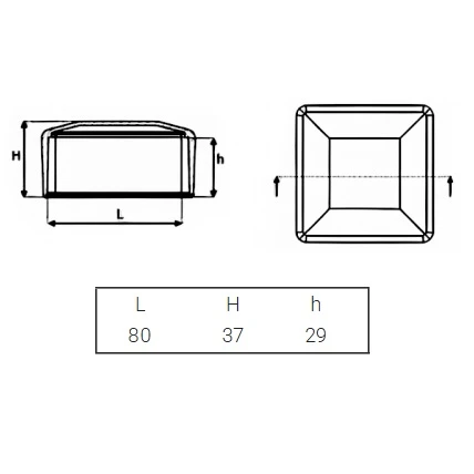 Tapa cubierta capuchón para poste de valla 80x80 grafito 000-131 (2)