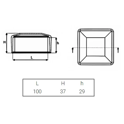 Tapa cubierta capuchón tapón para poste de valla 100x100 grafito 000-133 (2)