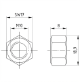 Tuerca hexagonal M10 DIN 934 A4-80 000-064 (2)