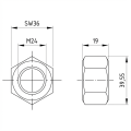 Tuerca hexagonal M24 DIN 934 A4-80 000-075 (2)