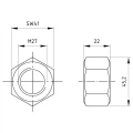 Tuerca hexagonal M27 DIN 934 A4-70 000-076 (2)