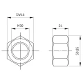 Tuerca hexagonal M30 DIN 934 A4-50 000-077 (2)