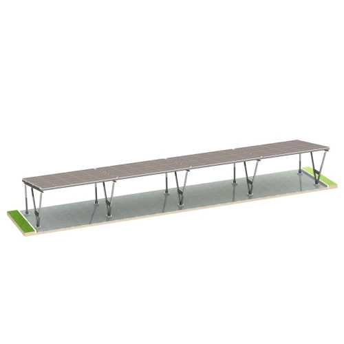Cobertizo fotovoltaico VICA para 8 vehículos 4x2 módulos Carport GPV-105-08 (2)