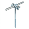 Soporte para alambre atornillable h=12cm galvanizado electrolítico 000-150 (1)