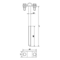 Soporte para alambre atornillable h=12cm galvanizado electrolítico 000-150 (2)