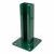Base para poste de valla 60x40 verde RAL 6005 galvanizada 000-155 (1)