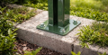 Base para poste de valla 60x40 verde RAL 6005 galvanizada 000-155 (3)