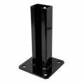 Base para poste de valla 60x40 negra RAL 9005 galvanizada 000-153 (1)
