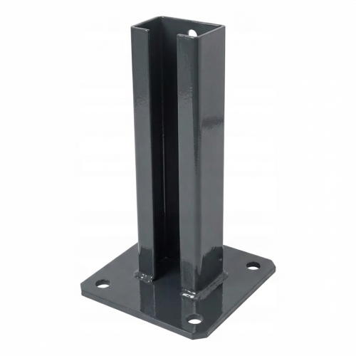 Base para poste de valla 60x40 antracita RAL 7016 galvanizada 000-152 (1)