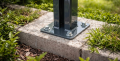 Base para poste de valla 60x40 antracita RAL 7016 galvanizada 000-152 (3)