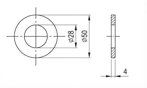 Arandela M27 DIN 125 A2 140 HV 28- 50 piezas 000-167 (2)