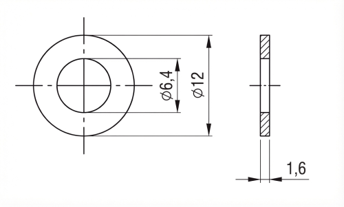 Arandela M6 DIN 125 A4 140 HV 6,4 - 1000 unidades 000-174 (2)