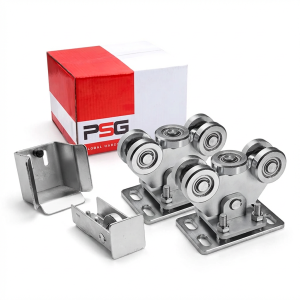 Juego de carros para puertas correderas autoportantes + accesorios KIT para carril 80