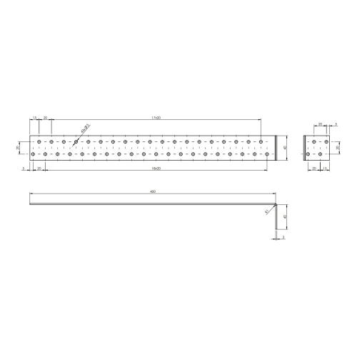Escuadra de anclaje KK3 40x400x40x2,0 mm 000-125 (2)