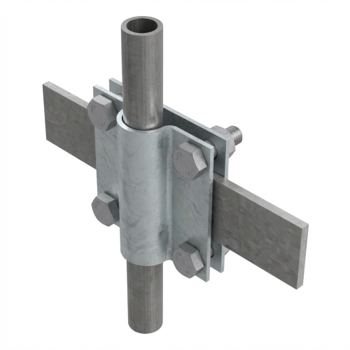Conector de puesta a tierra 2 placas varilla B hasta 40 mm, Ø 20 mm PV-24-03 (1)