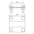 Conector de puesta a tierra 2 placas varilla B hasta 40 mm, Ø 20 mm PV-24-03 (2)