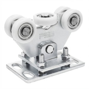 Paquete de carros de nylon para puertas correderas autoportantes + accesorios KIT para carril 80