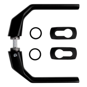 Manija de acero negra 125×80 mm