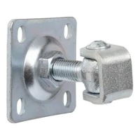 Bisagra regulable con placa M16 80x80x3 mm, oreja galvanizada