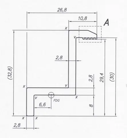 Pinza final H30 aluminio 6060 agujero M8 PV-03-01 (1)