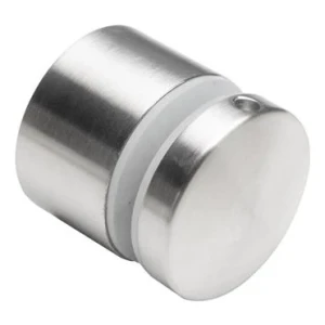 Soporte puntual para vidrio fi 50/30/M10x45, vidrio 8-21,52 mm, AISI 304, sistema plano, satinado