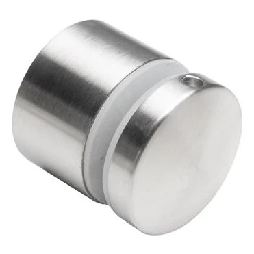 Soporte puntual para vidrio fi 50/30/M10x45, vidrio 8-21,52 mm, AISI 304, sistema plano, satinado 000-262 (1)