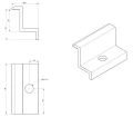 Pinza final H30 aluminio 6060 agujero M8 Anodizado PV-03-02 (2)