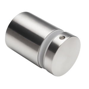 Soporte puntual para vidrio fi 50/50 M10x60, vidrio 8-21,52 mm, AISI 304, sistema plano, satinado