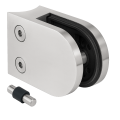Soporte para vidrio 50x40x26 mm con pin, vidrio 6-10,76 mm, AISI 304, sistema 42,4 mm, satinado 000-265 (1)