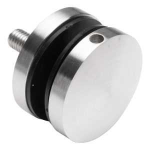 Soporte puntual para vidrio fi 50/8/M10x50, vidrio 8-17,52 mm, AISI 304, sistema plano, satinado