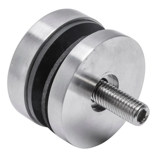Soporte puntual para vidrio fi 50/8/M10x50, vidrio 8-17,52 mm, AISI 304, sistema plano, satinado 000-266 (2)