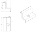 Pinza final H32 aluminio 6060 agujero M8 Anodizado PV-03-04 (2)
