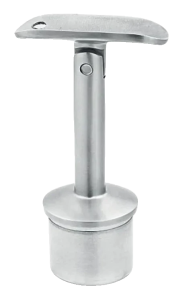 Soporte de pasamanos articulado encolado fi 42,4 mm, espiga fi 14 mm, H80, AISI 304, satén, sistema 42,4 mm (24 uds.)