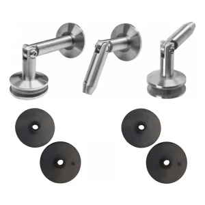 Sistema de marquesinas de vidrio M12. 3 elementos, para tirante fi 12mm, vidrio 8-17,52mm (aisi304, universal, satén)