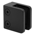 Soporte puntual para vidrio 45x45x26 mm, negro, vidrio 6-10,76 mm, zamak, sistema plano, pintado 000-286 (3)
