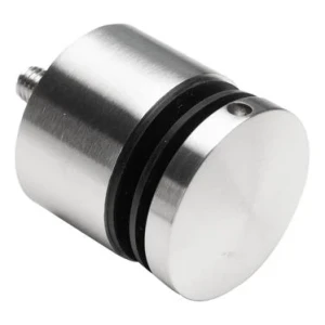 Soporte puntual para vidrio fi 50/30/M10x70 vidrio 8-17,52 mm AISI 304 sistema plano satinado