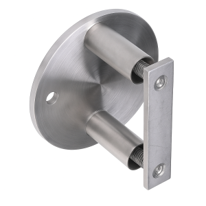 Fijación lateral de poste fi 42,4 mm a tubo fi 100 mm AISI 304 satinado