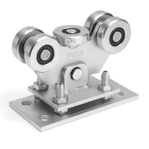 Carro de rodadura 70 para puerta corredera 5 ruedas ruedas de acero