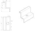 Pinza final H35 aluminio 6060 agujero M8 Anodizado PV-03-06 (2)