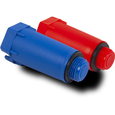 "Tapón para pruebas de estanqueidad 1/2\" rojo." 000-080 (2)
