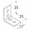 Escuadra conector de montaje KW 1 25x25x17x1,5 mm galvanizado 000-346 (3)